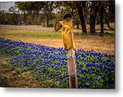 Rustic Metal Print featuring the photograph This Boot Was Made For... by TK Goforth