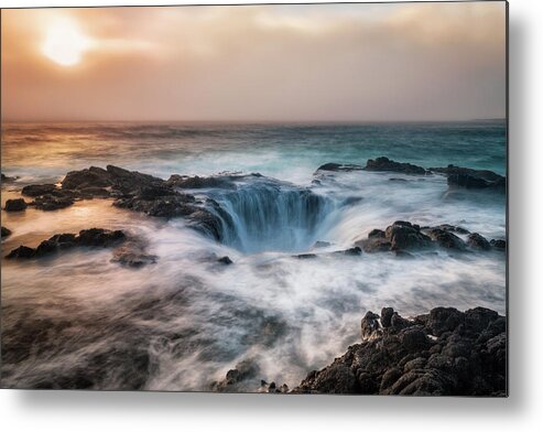 Beach Metal Print featuring the photograph Thor's Well by Alex Mironyuk