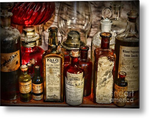 Paul Ward Metal Print featuring the photograph Those Old Apothecary Bottles by Paul Ward