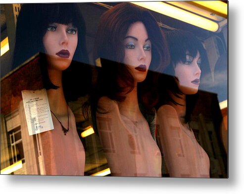 Jez C Self Metal Print featuring the photograph Three mannequteers by Jez C Self