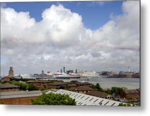 Cunard Metal Print featuring the photograph Three Queens by Spikey Mouse Photography