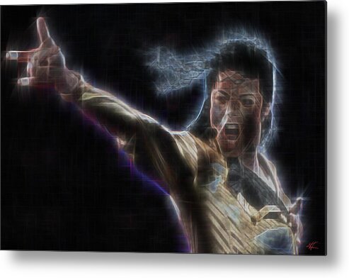 Portraits Of Celebrities Metal Print featuring the digital art Thriller by Kenneth Armand Johnson