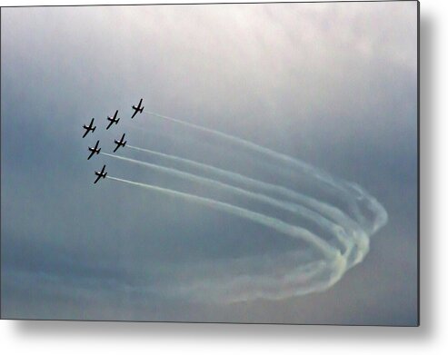 Thrilling Metal Print featuring the photograph Thrilling RAAF Roulettes by Miroslava Jurcik