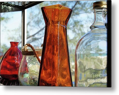 Glass Metal Print featuring the photograph Thru the Looking Glass 1 by Megan Cohen