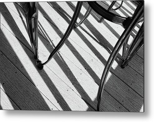 Black And White Metal Print featuring the photograph Tilt black and white photography by Ann Powell