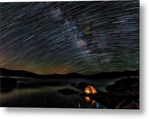 Milky Way Metal Print featuring the photograph Time Traveller by Chuck Rasco Photography