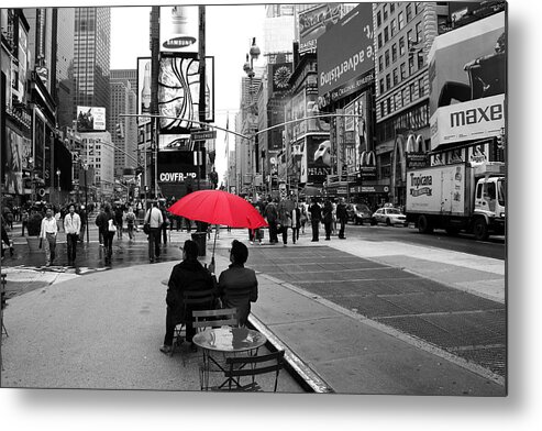 Times Square Metal Print featuring the photograph Times Square 5 by Andrew Fare