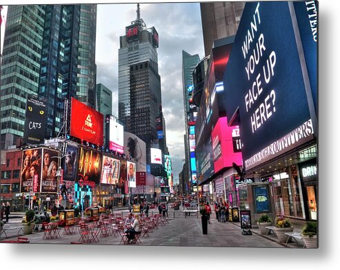 Times Square Metal Print featuring the photograph Times Square New York City 102 by Timothy Lowry