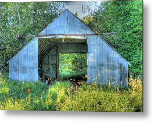 Country Metal Print featuring the photograph Tin Supply by Jim Bunstock