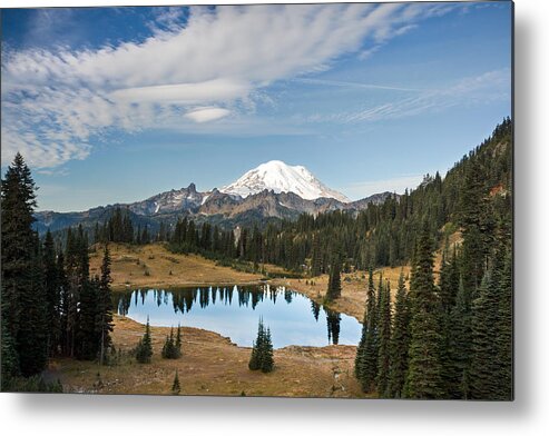 Alpine Metal Print featuring the photograph Tipsoo Lake and Rainier by Michael Russell