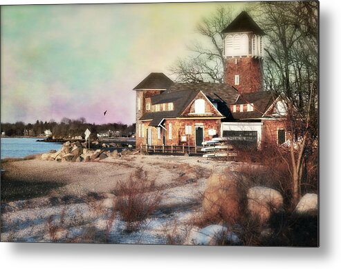 Greenwich Connecticut Metal Print featuring the photograph Tod's Point Beach House by Diana Angstadt