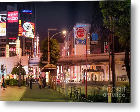 Pedestrians Metal Print featuring the photograph Tokyo Streets, Japan by Perry Rodriguez