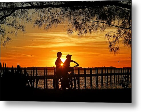Tropical Sunset Metal Print featuring the photograph Tom and Huck by HH Photography of Florida