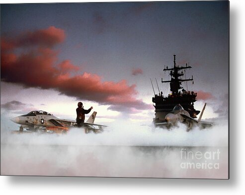 F14 Tomcat Metal Print featuring the digital art Tomcat and Hornet by Airpower Art