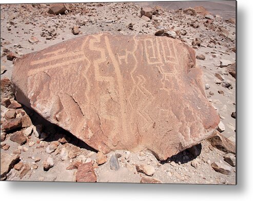 Outdoors Metal Print featuring the photograph Toro Muerto Petroglyph 47 by Aidan Moran