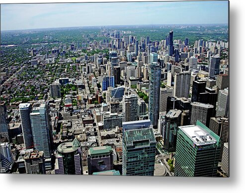 Architecture Metal Print featuring the photograph Toronto Ontario Scrapers by Debbie Oppermann