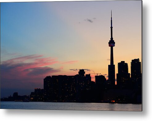 Toronto Metal Print featuring the photograph Toronto silhouette by Songquan Deng