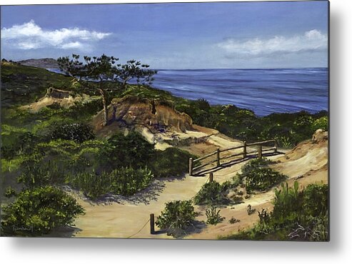 Lisa Reinhardt Metal Print featuring the painting Torrey's Hike by Lisa Reinhardt