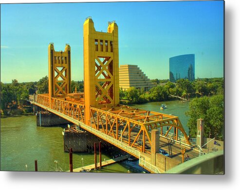 Tower Bridge Metal Print featuring the photograph Tower Bridge Cityscape by Randy Wehner