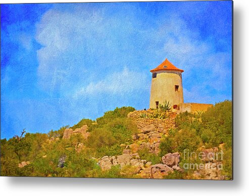 Tower On The Hill Metal Print featuring the photograph Tower on the Hill by Mary Machare