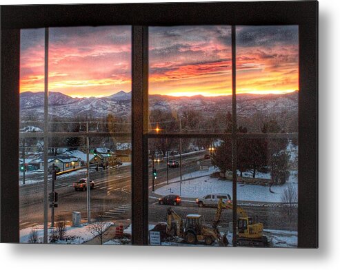 Town Metal Print featuring the photograph Town Wakes Up by Buck Buchanan