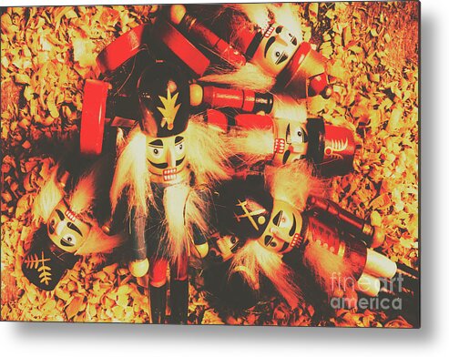 Nut Cracker Metal Print featuring the photograph Toy workshop soldiers by Jorgo Photography
