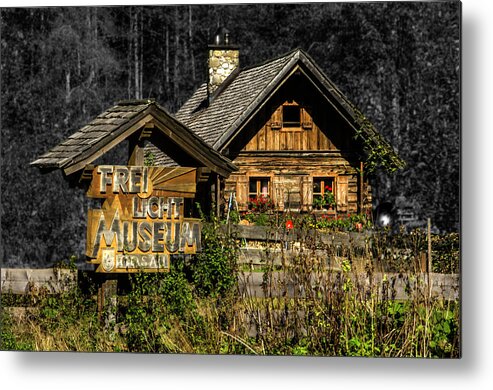 Gosau Metal Print featuring the photograph Traditional Austrian wooden house by Wolfgang Stocker