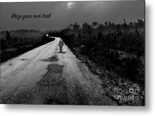 Road Metal Print featuring the photograph Trail Blazer by Metaphor Photo