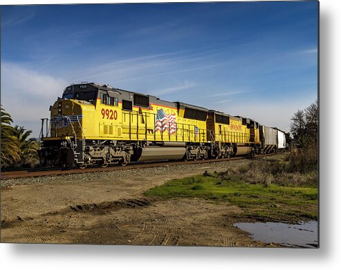 Suisun Metal Print featuring the photograph Train 9920 Color by Bruce Bottomley