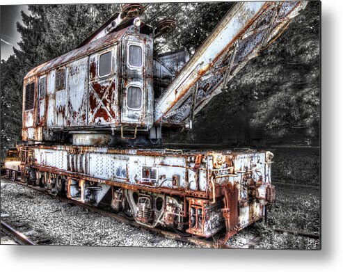 Trains Metal Print featuring the photograph Train Crane 2 by John Meader