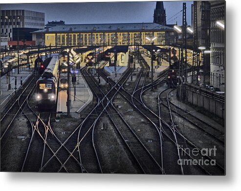 Train Station Metal Print featuring the photograph Train Station by Elaine Berger