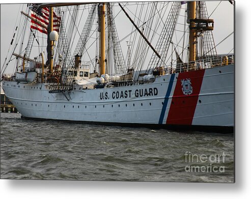 Tall Ship Uscg Barque Eagle Metal Print featuring the photograph Training Cutter by Dale Powell
