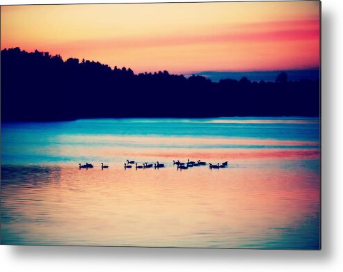 Tranquility Metal Print featuring the photograph Tranquility after sunset by Lilia S