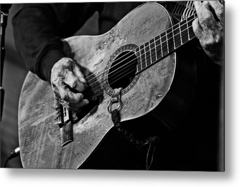 Willie Nelson And His Guitar Trigger. Metal Print featuring the photograph Trigger and Willie by Ty Helbach