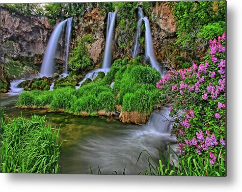 Canyon Metal Print featuring the photograph Triple Falls 2016 by Scott Mahon