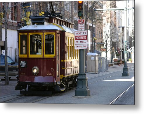 Trolley Metal Print featuring the photograph Trolley - Memphis by DArcy Evans