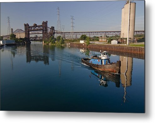 Tug Boat Metal Print featuring the photograph Tug boat passing by by Sven Brogren