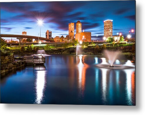 America Metal Print featuring the photograph Tulsa on the Water by Gregory Ballos