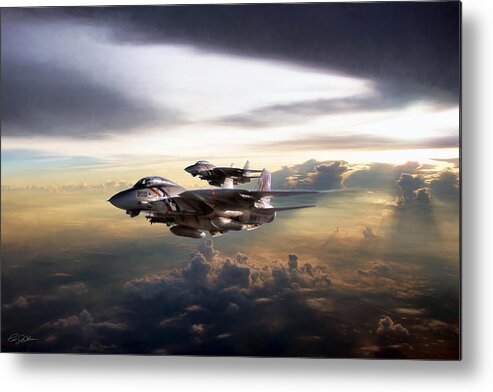 Aviation Metal Print featuring the digital art Twilight's Last Gleaming by Peter Chilelli