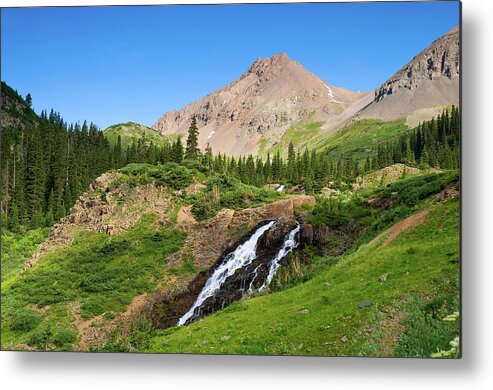 Colorado Metal Print featuring the photograph Twin Falls by Steve Stuller