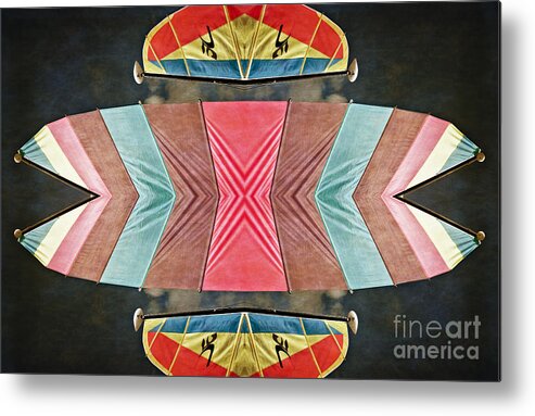 Reflection Metal Print featuring the digital art Twin Sails by Kathy Strauss