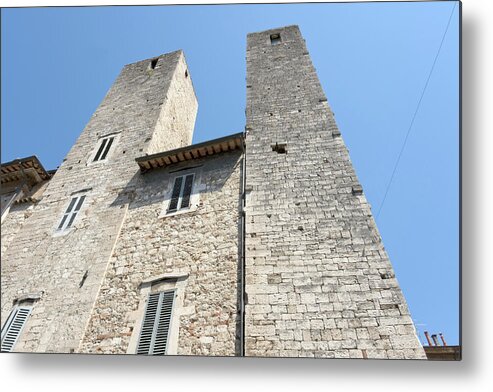 Ascoli Metal Print featuring the photograph Twin towers by Fabrizio Ruggeri