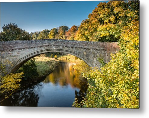 Northumberland Metal Print featuring the photograph Twizel Bridge in Autumn by David Head