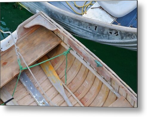 Port San Luis Metal Print featuring the photograph Two Dinghies by Art Block Collections