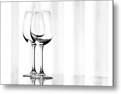 Design Metal Print featuring the photograph Two Glasses by Dan Holm