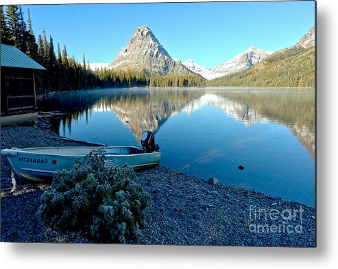  Metal Print featuring the photograph Two Medicine Boat 4 by Adam Jewell