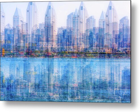 San Diego Metal Print featuring the photograph Two San Diego Skylines by Joseph S Giacalone