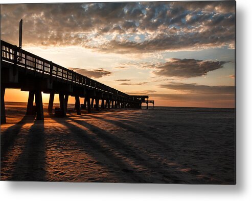 Steven Bateson Metal Print featuring the photograph Tybee Island Sunrise by Steven Bateson