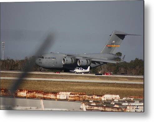 Airforce Metal Print featuring the photograph U S Airforce Plane by Michael Albright