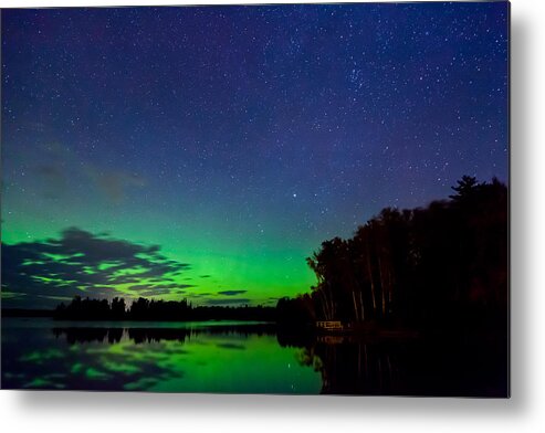 Northern Lights Metal Print featuring the photograph Under an Alien Sky by Adam Pender